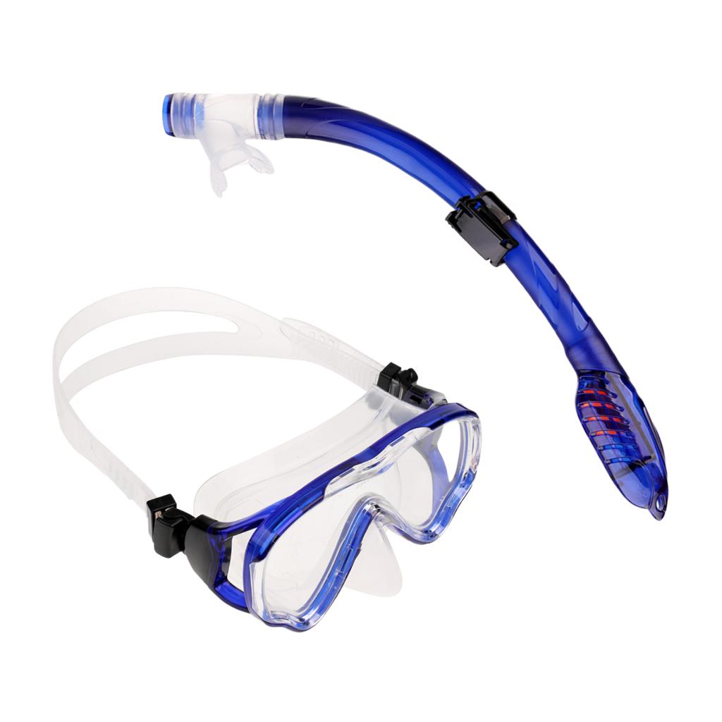 Kids Children's Scuba Diving Training Mask & Snorkel Set Clear and Blue