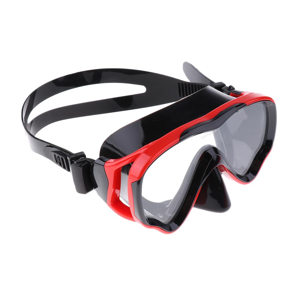 Kids Children's Scuba Diving Training Mask & Snorkel Set Black and Red