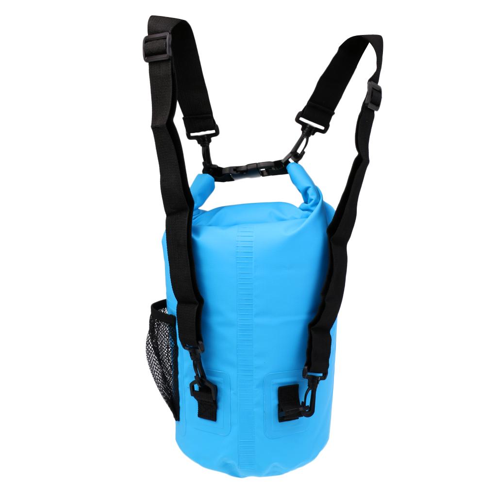 Waterproof Dry Bag Swim Rafting Kayaking Sailing Canoe Backpack 10L Blue