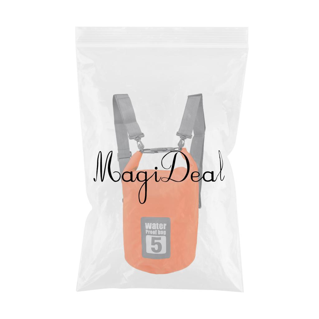 Waterproof Sack Backpack Bucket Bag Camping Kayaking Travel 5L orange