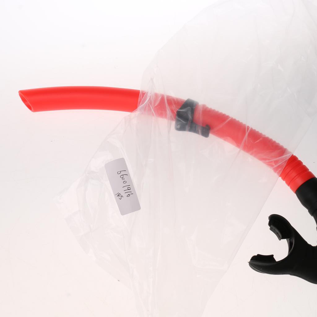 Silicone Wet Breathing Tube Snorkel Scuba Diving Snorkeling Gear Orange Red