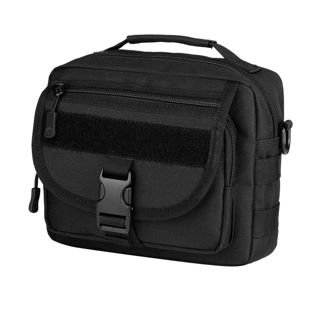 Molle Tactical Casual Handbag Shoulder Bag Military Messenger Bag Black