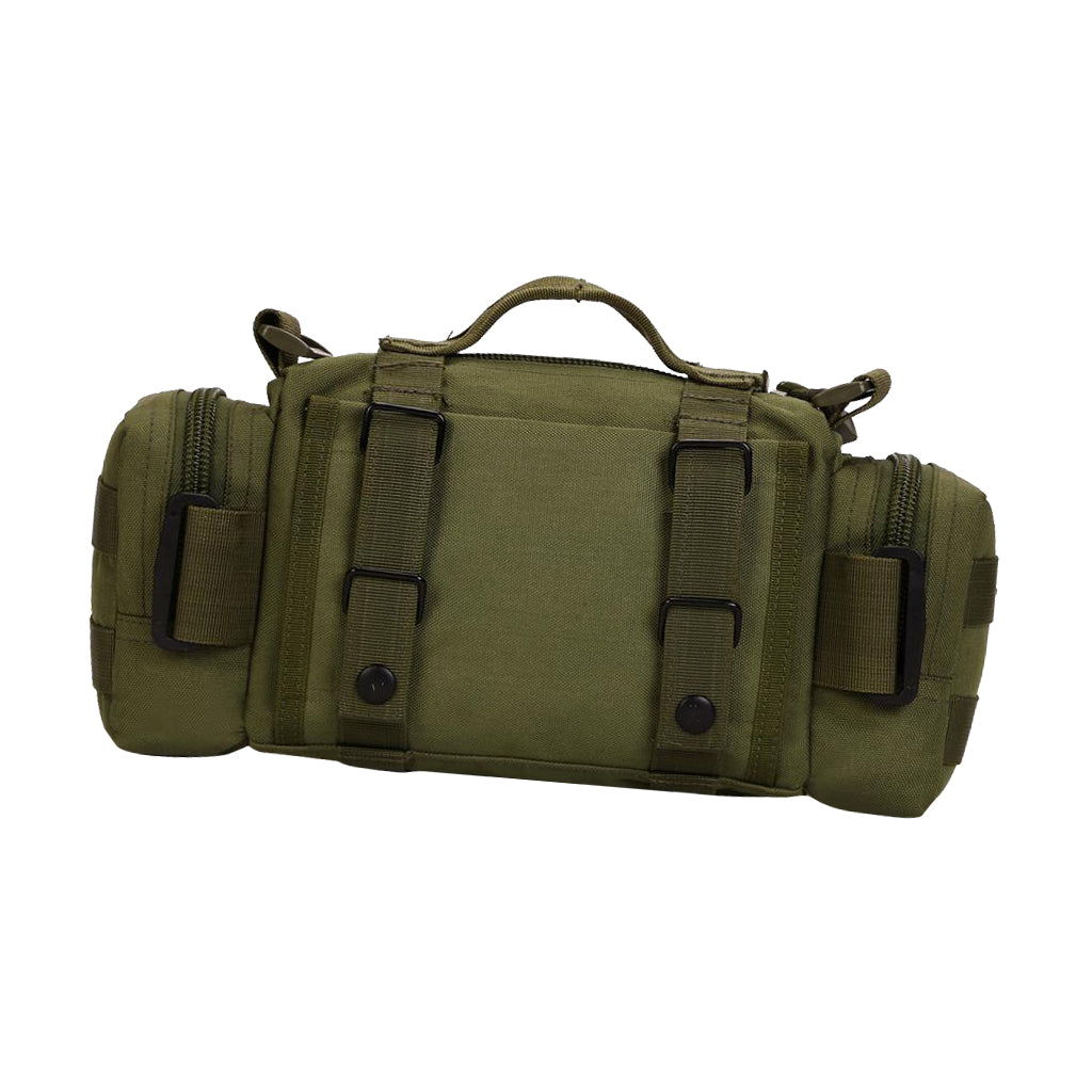 Waterproof Molle Bumbag Waist Pack Outdoor Belt Shoulder Bag Army Green