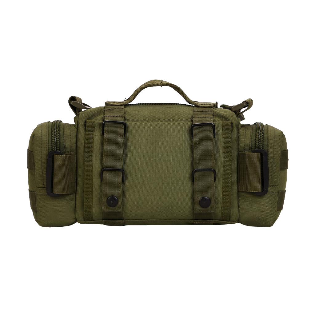 Waterproof Molle Bumbag Waist Pack Outdoor Belt Shoulder Bag Army Green