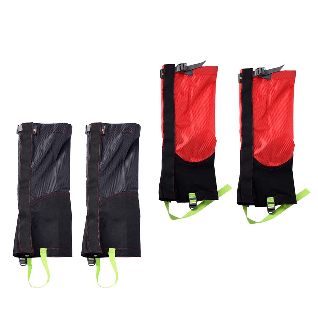 1Pair Waterproof Outdoor Hiking Walking Climbing Snow Legging Gaiter M Black