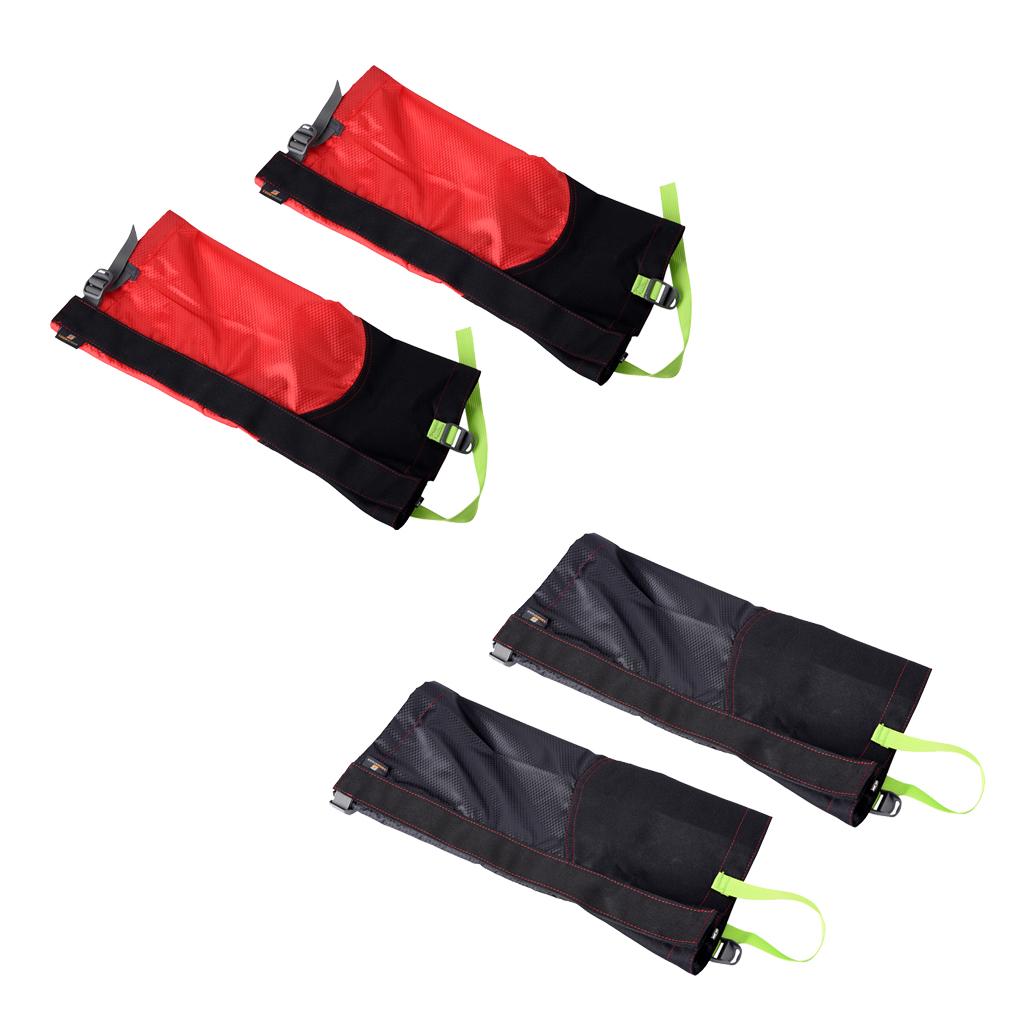 1Pair Waterproof Outdoor Hiking Walking Climbing Snow Legging Gaiter M Black