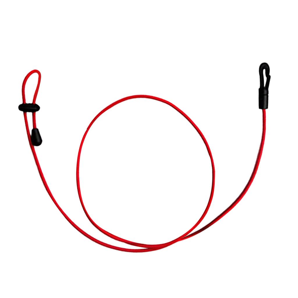 120cm Kayak Canoe Paddle Leash Clip Safety Fishing Rod Tether Holder red