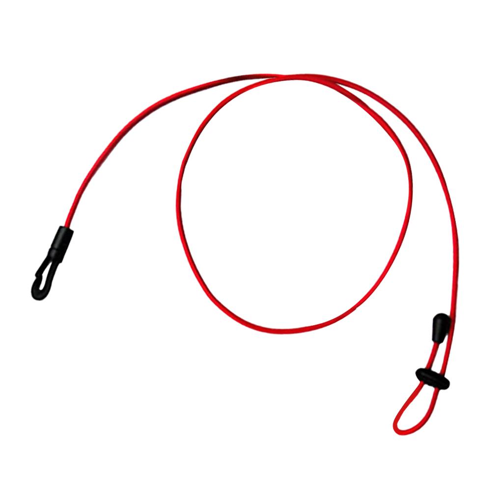 120cm Kayak Canoe Paddle Leash Clip Safety Fishing Rod Tether Holder red