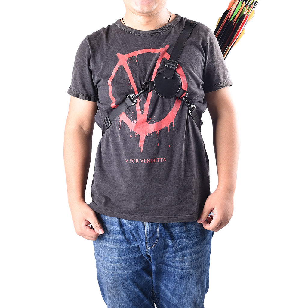 Large Capacity Archery Back Quiver Shoulder Belt Bow Arrow Holder Camouflage