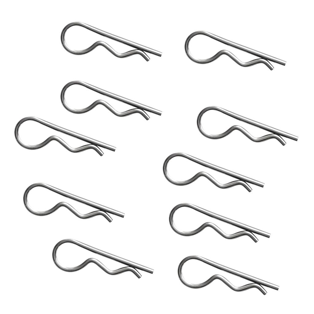 4x10 Pieces Marine Stainless Steel R Retaining Clip Spring Cotter Pin 3x65mm