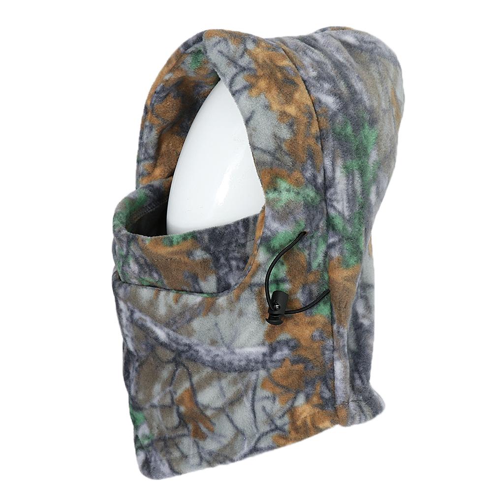 Winter Ski Cycling Hunting Fleece Balaclava Neck Hood Full Face Mask Camo4