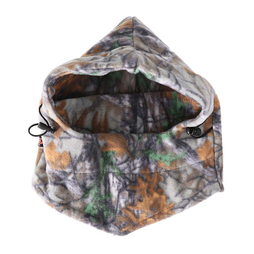 Winter Ski Cycling Hunting Fleece Balaclava Neck Hood Full Face Mask Camo4