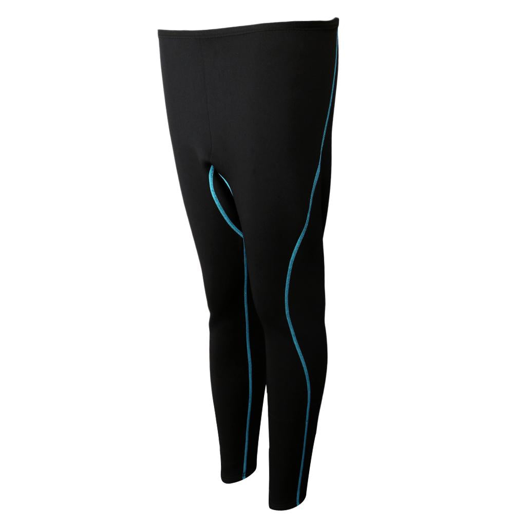 Women 3mm Neoprene Diving Long Pants Surfing Wetsuit Trousers M Green Line