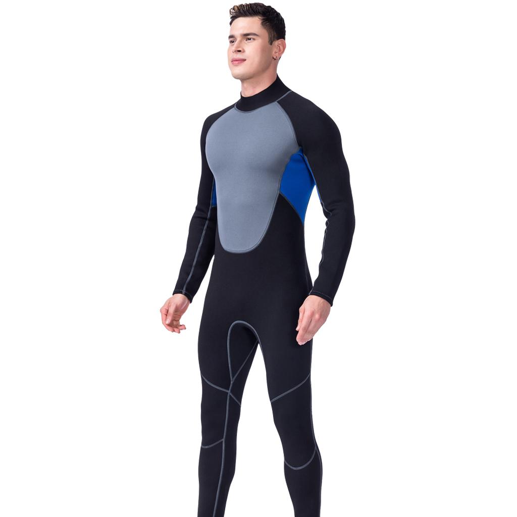 Mens 3mm Neoprene Wetsuit Full Body Super Stretch Diving Suit Surf Skins XL