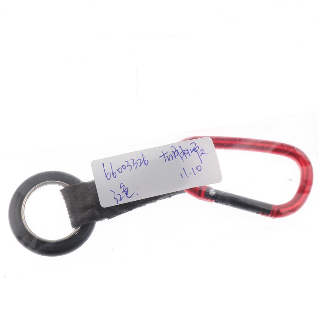 2xHiking Travel Water Bottle Carabiner Clip Hook with Rubber Ring Red