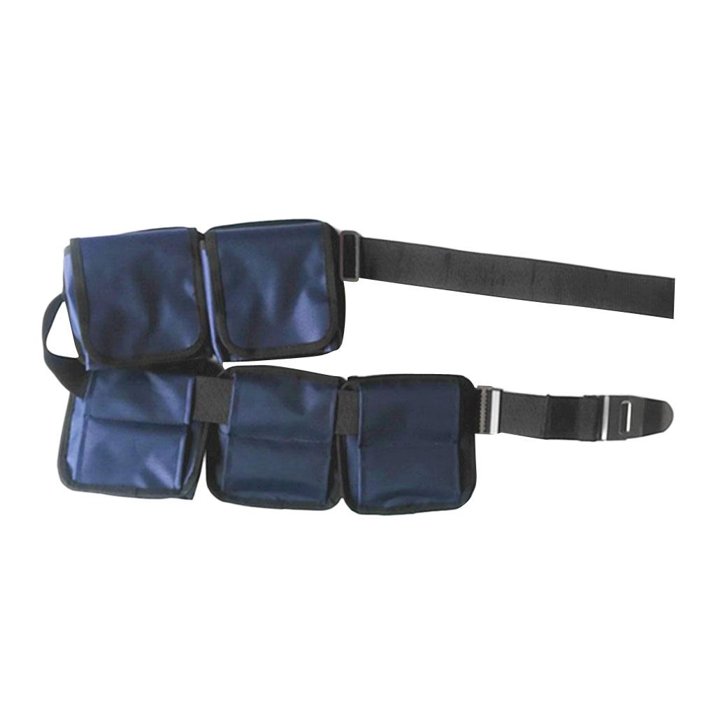 Heavy Duty Scuba Diving Pocket/ Pouch Weight Belts Dive Equipment 5 Pocket