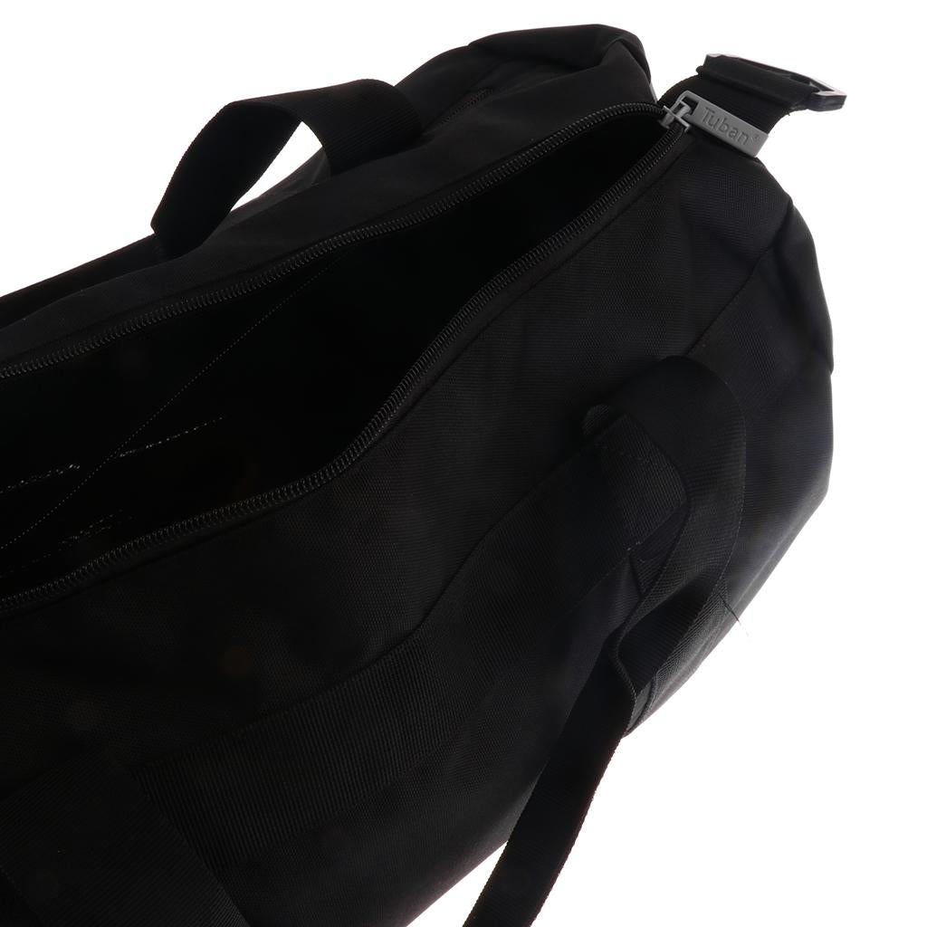 Waterproof Dry and Wet Separation Swimming Handbag Gym Barrel Bag Black