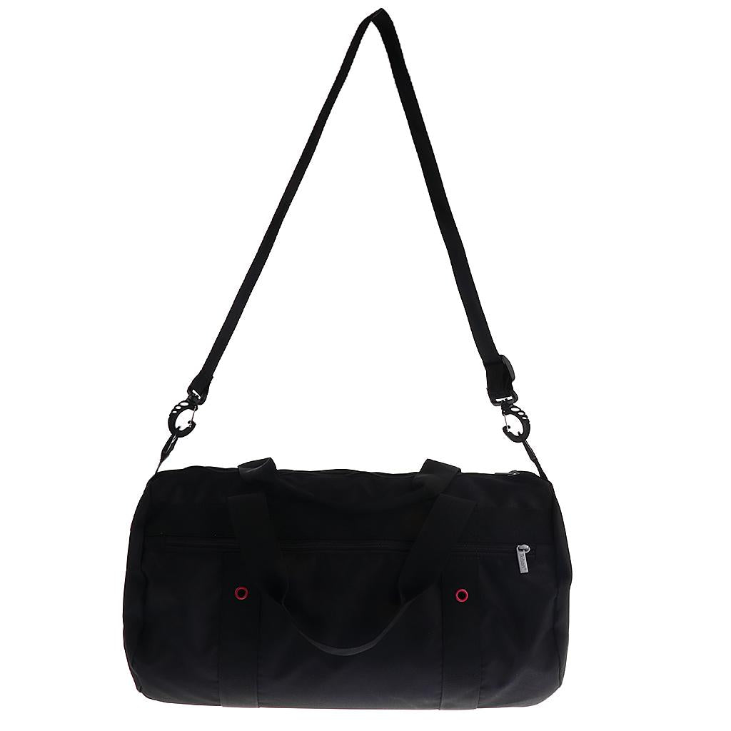 Waterproof Dry and Wet Separation Swimming Handbag Gym Barrel Bag Black