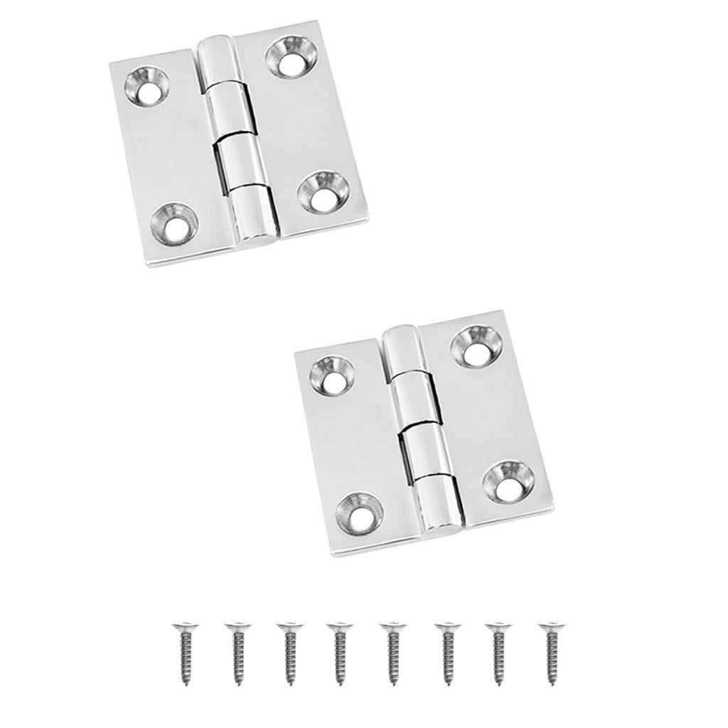 2 Pieces Stainless Steel Marine Boat Door Hatch Compartment Butt Hinge 50mm