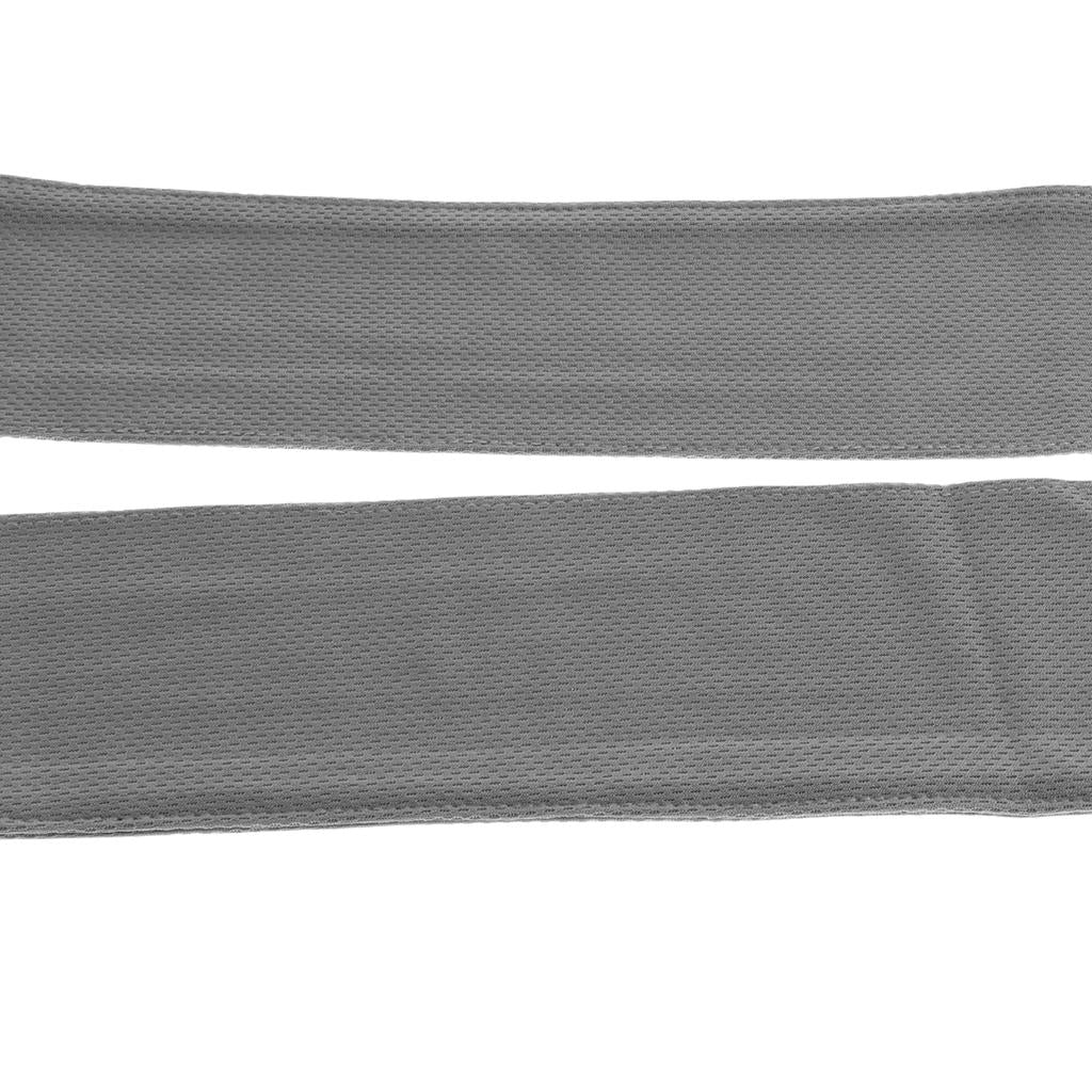 Sports Head Tie Headband Sweatband for Running Basketball Tennis Yogo Gray