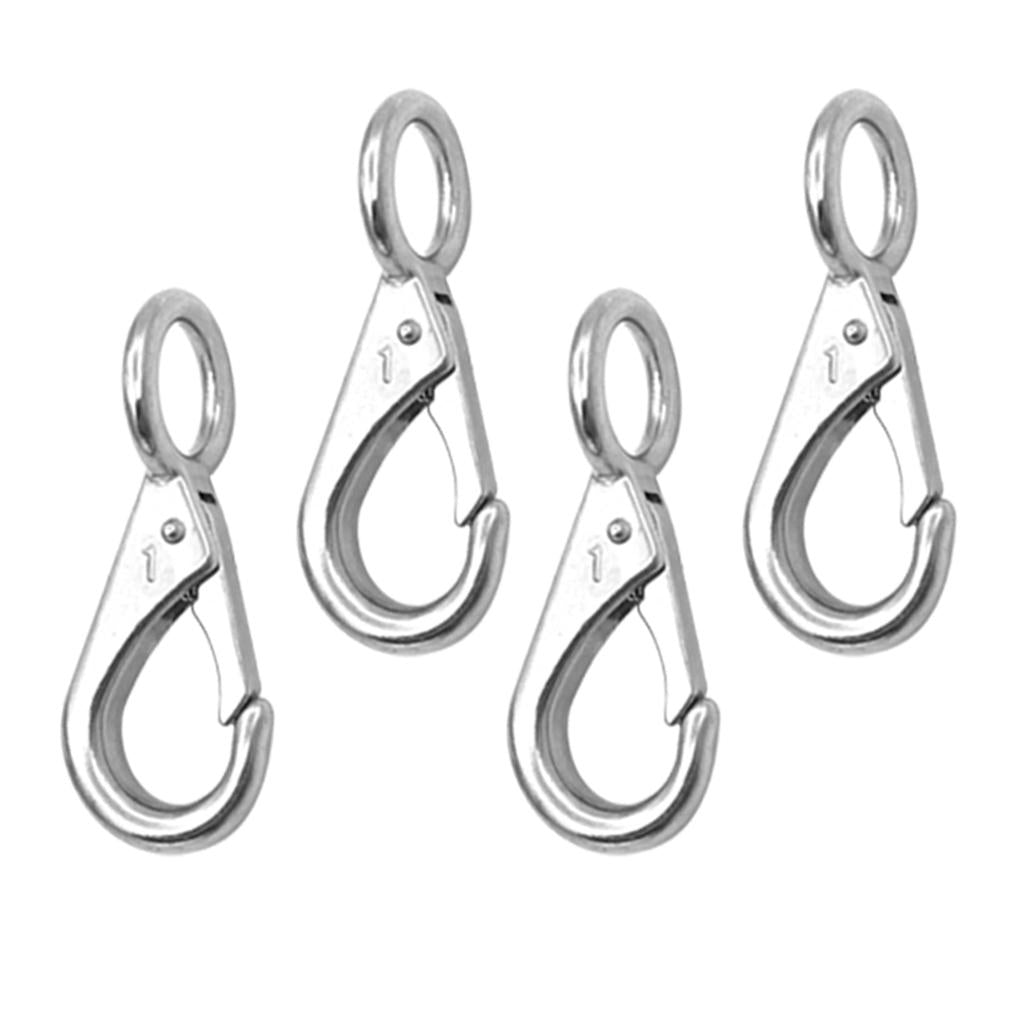 4 Pieces Heavy Duty Marine Grade 316 Stainless Steel Spring Snap Hooks 71mm