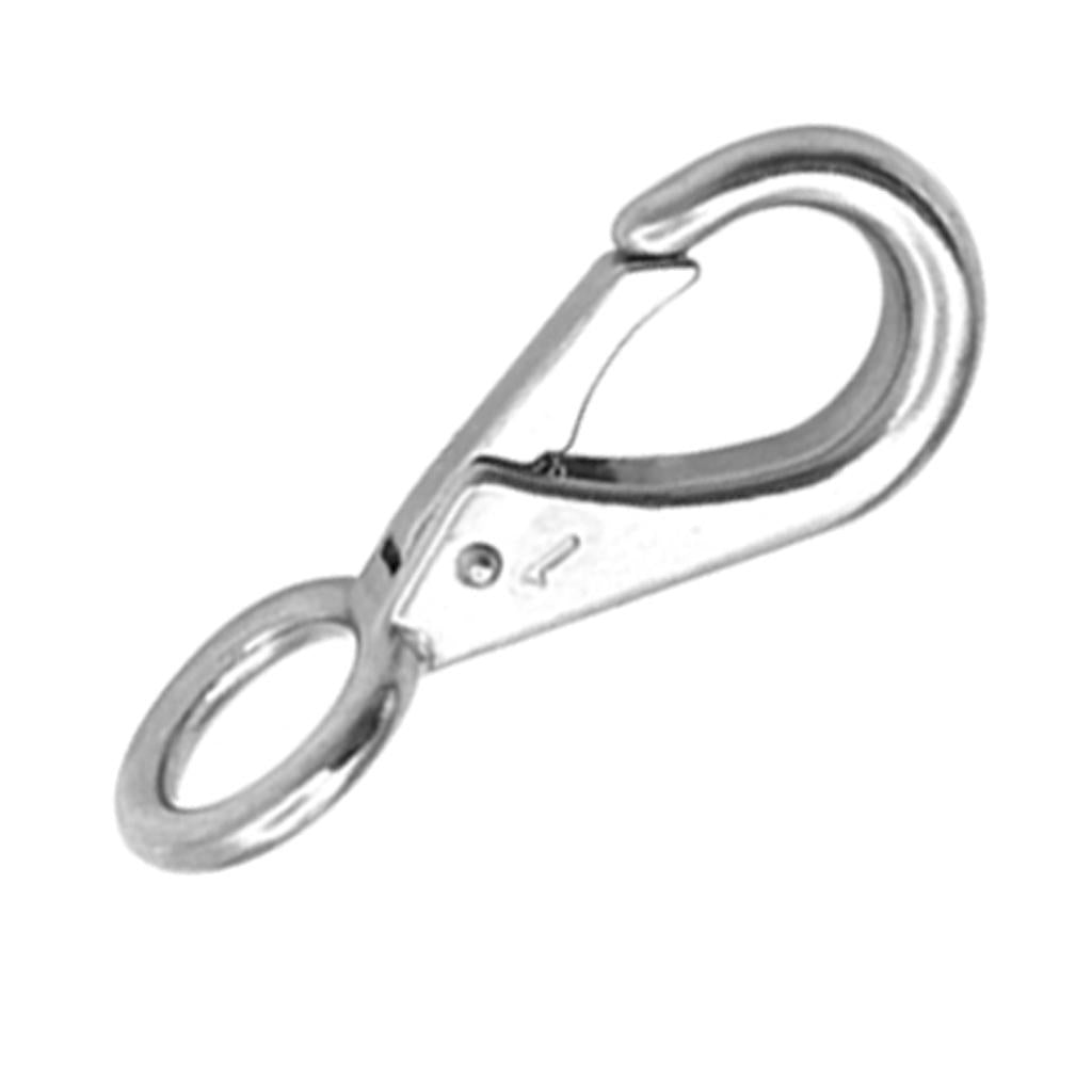 4 Pieces Heavy Duty Marine Grade 316 Stainless Steel Spring Snap Hooks 71mm