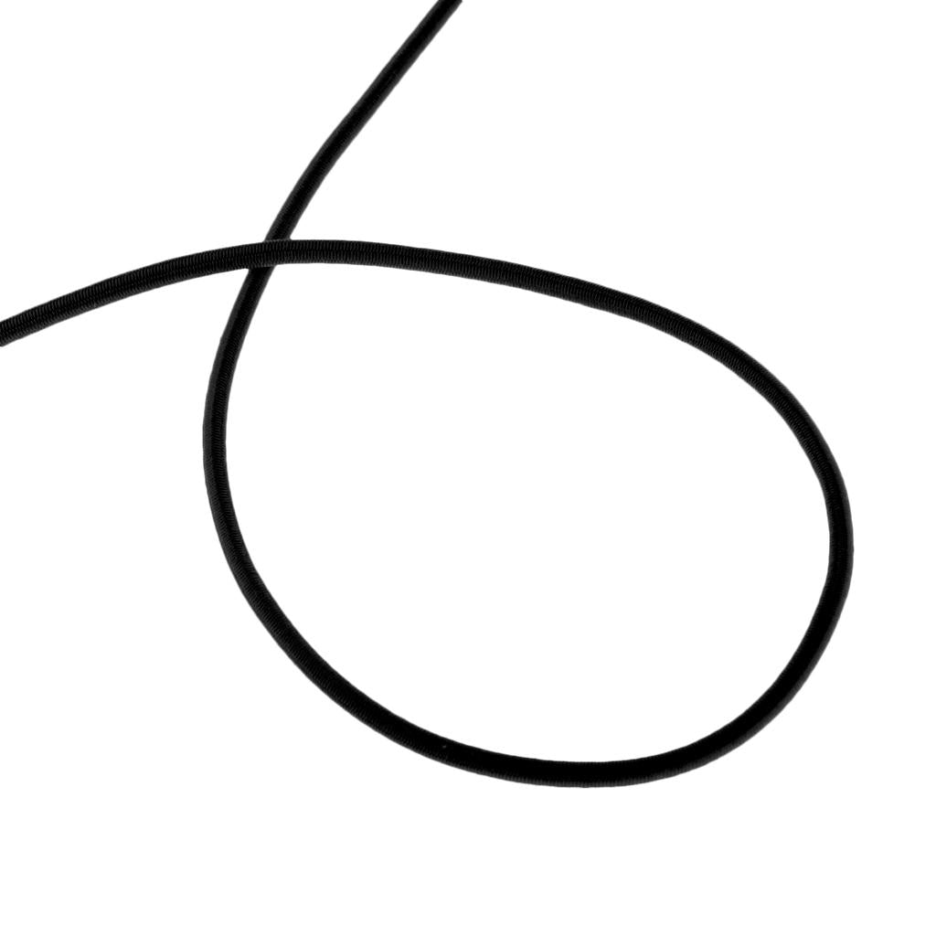 3mm Elastic Round Bungee Rope Shock Cord Tie Down Boats Trailers 50m Black