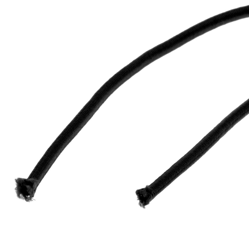 4x3mm Elastic Round Bungee Rope Shock Cord Tie Down Boats Trailers 5m Black
