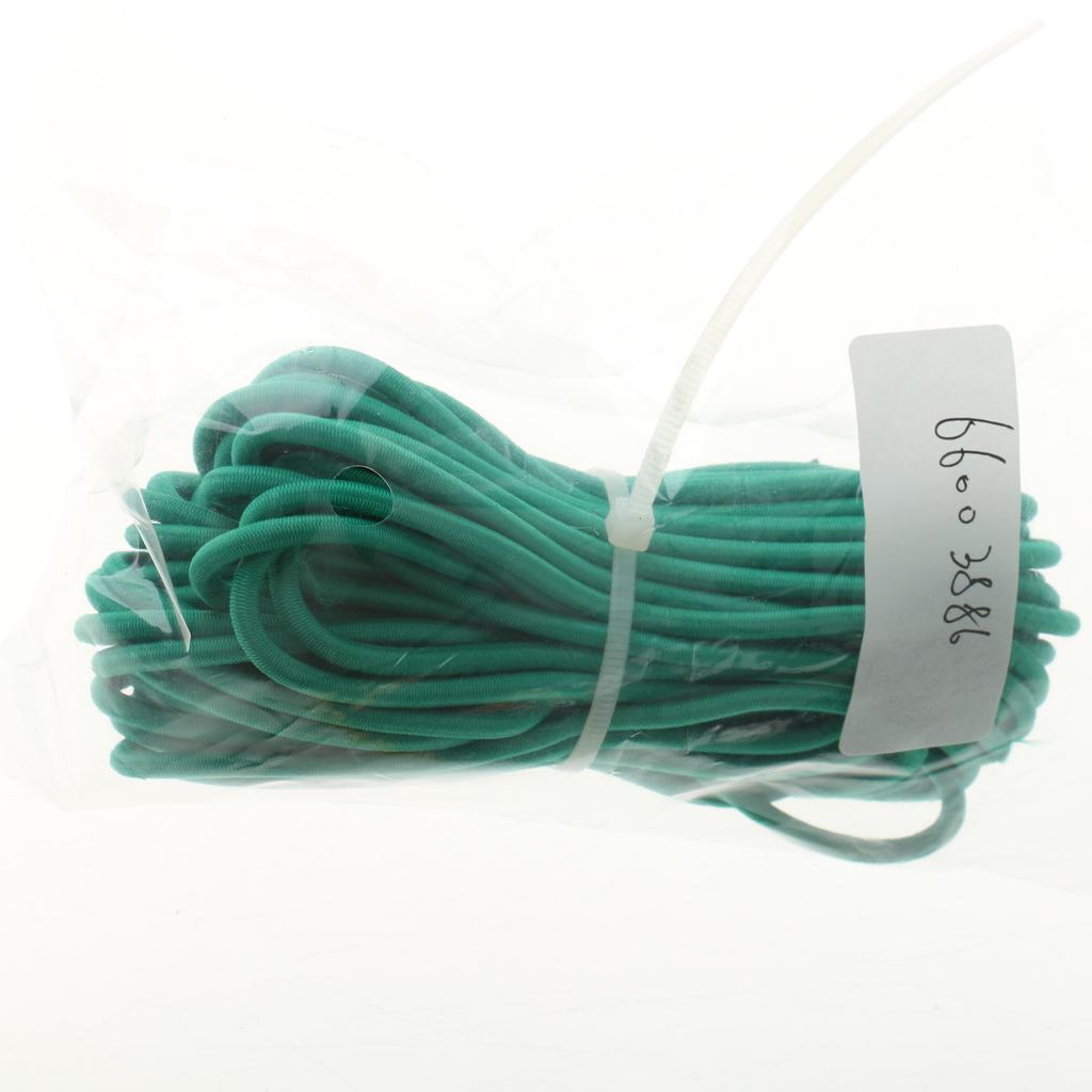 Elastic Bungee Rope Shock Cord Tie Down for Roof Racks Boats 10m Green
