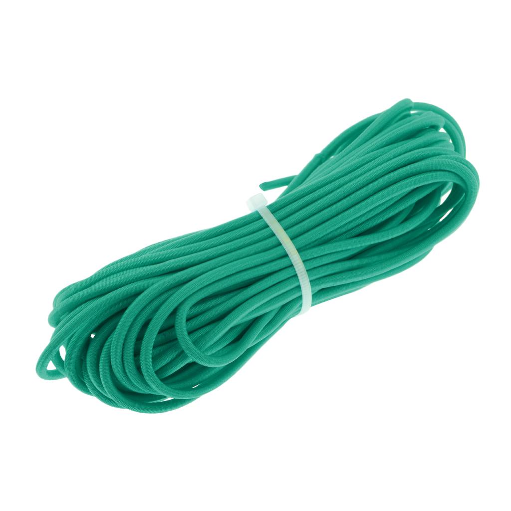 Elastic Bungee Rope Shock Cord Tie Down for Roof Racks Boats 10m Green