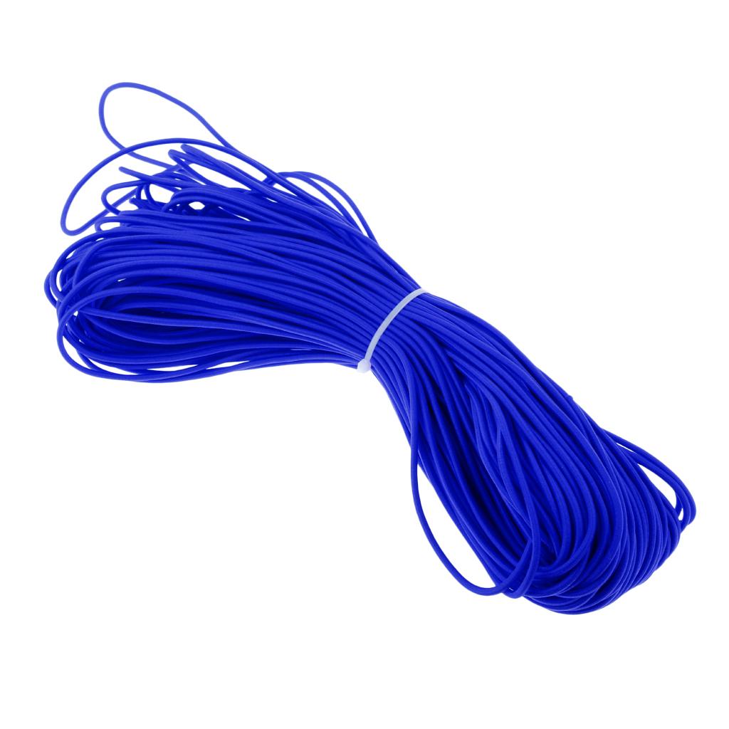 3mm Elastic Bungee Rope Shock Cord Tie Down Boats Trailers Roof Rack 50m