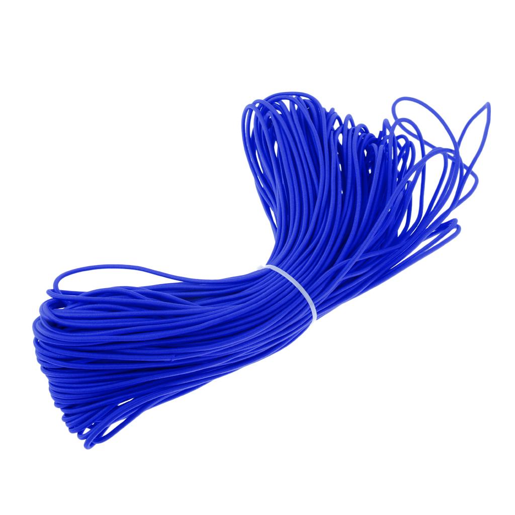 3mm Elastic Bungee Rope Shock Cord Tie Down Boats Trailers Roof Rack 50m