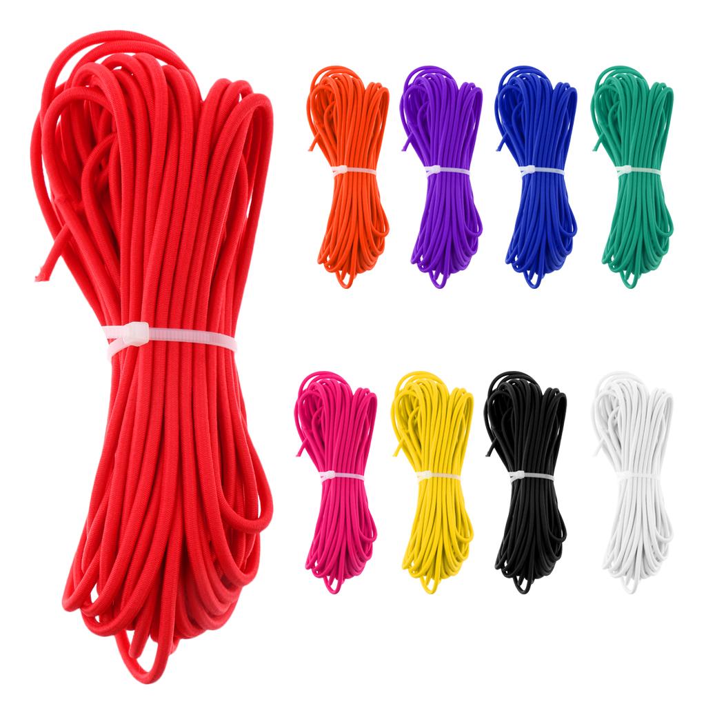 3mm Red Elastic Bungee Rope Shock Cord Tie Down Boats Trailers Kayak 10m