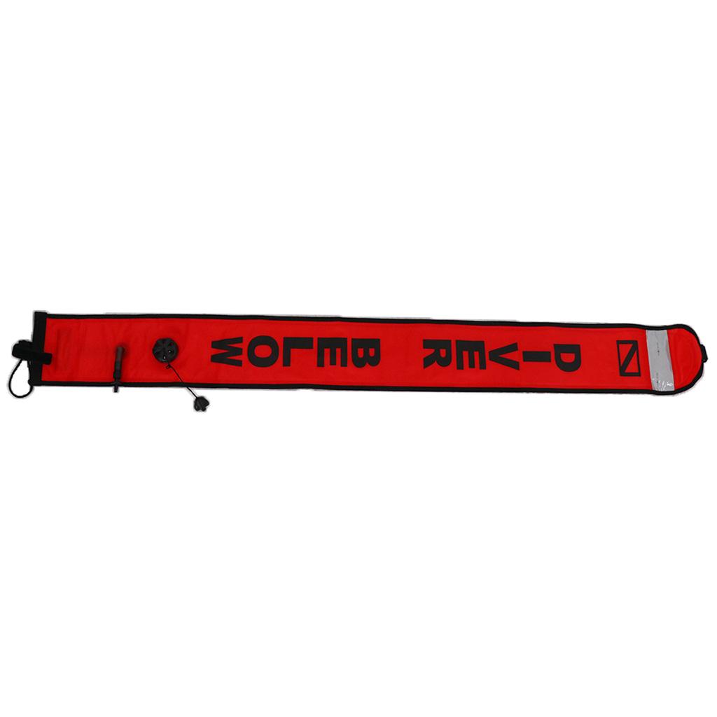 Safety High Visibility Scuba Diver SMB Surface Marker Buoy 5ft Red