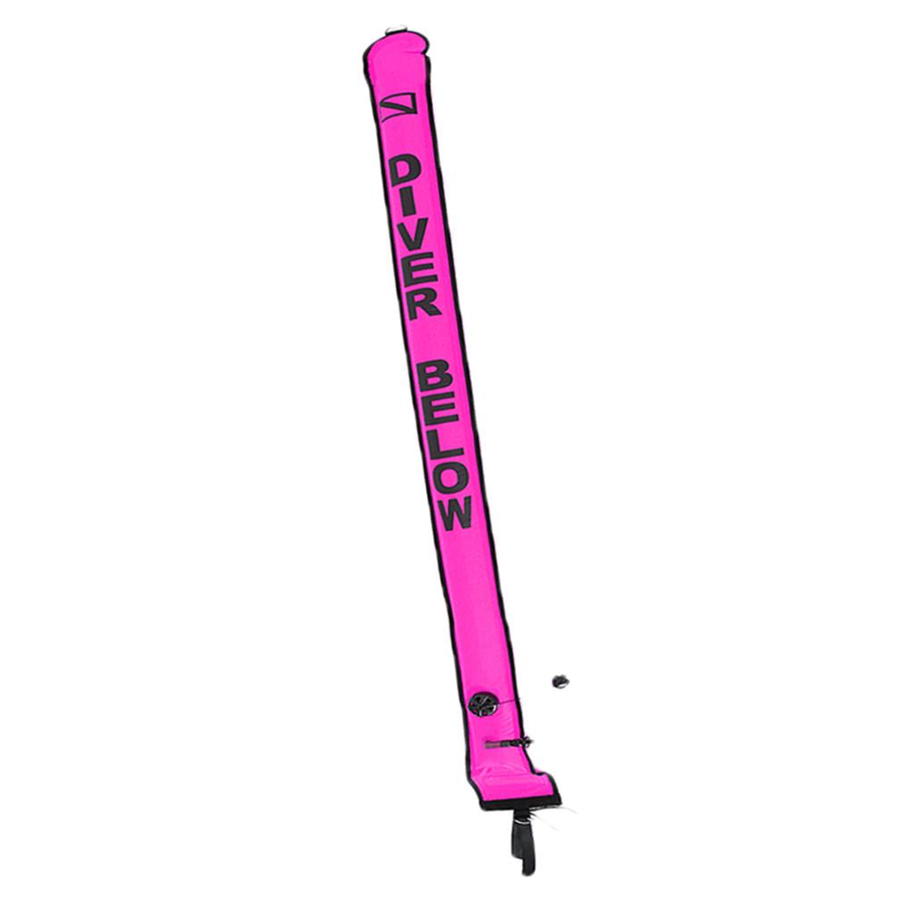 Safety High Visibility Scuba Diver SMB Surface Marker Buoy 4ft Rose Red