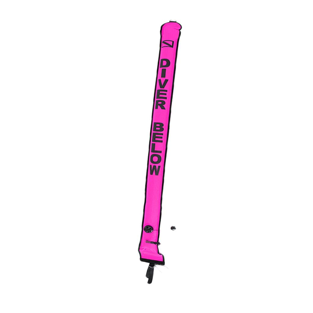 Safety High Visibility Scuba Diver SMB Surface Marker Buoy 4ft Rose Red