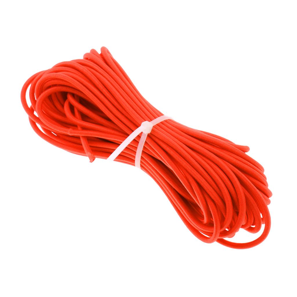 3xElastic Bungee Rope Shock Cord Tie Down Trailer Boat Kayak - Orange 3mm 10m