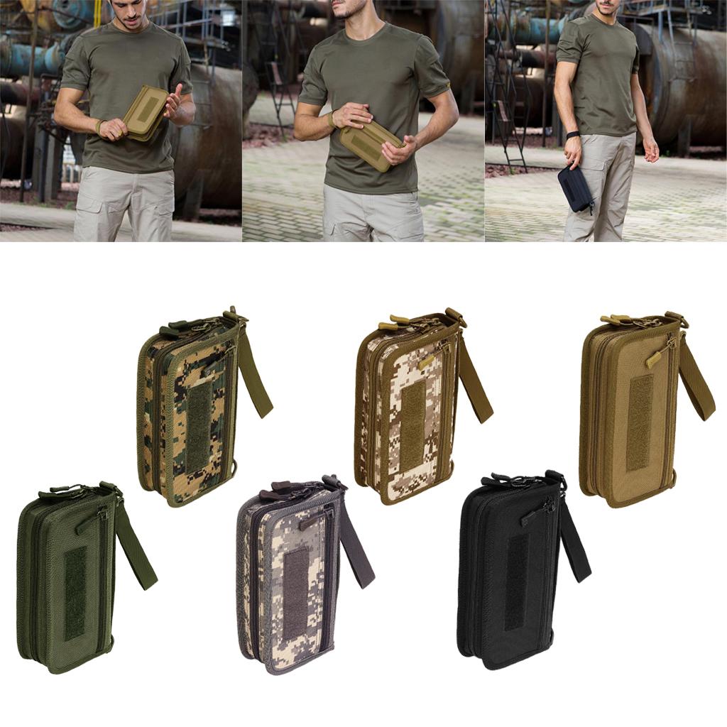 Mens Wallet ID Card Passport Hand Bag 6 Mobile Phone Pouch Army Green"