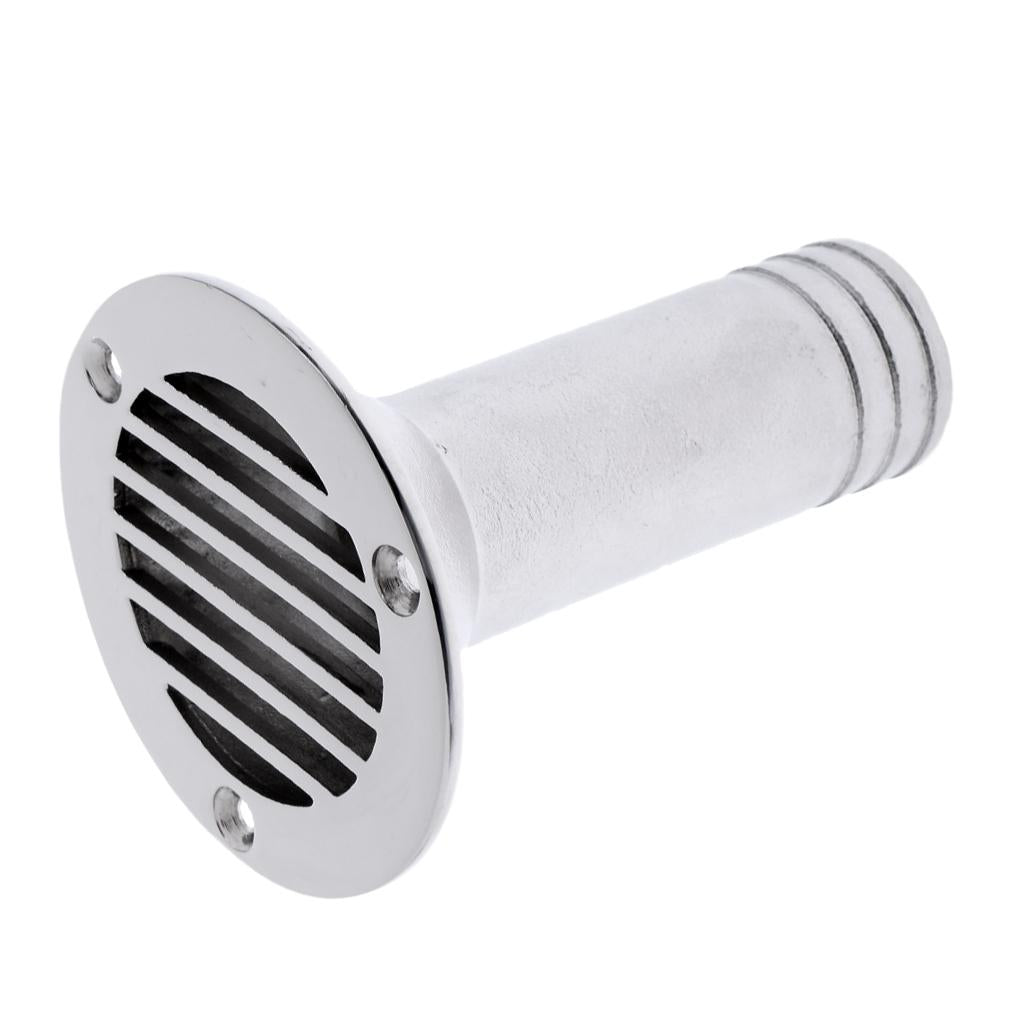 Polished 316 Stainless Steel Boat Deck Drain Scupper For Marine Boat Yacht