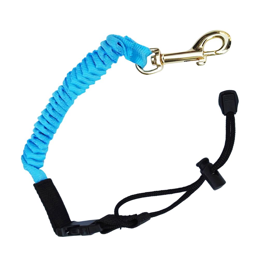 Paddle Leash Fishing Rod Safety Cord Tether Hook for Kayak Canoe Boat Blue