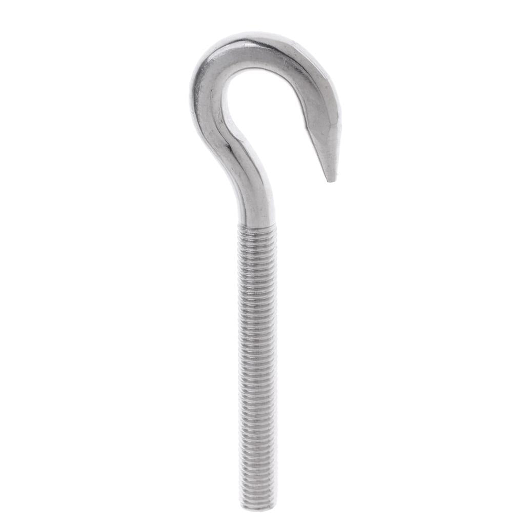 Marine 304 Stainless Steel Hook Bolt Eye Screw Threaded Bolt Boat Parts M12