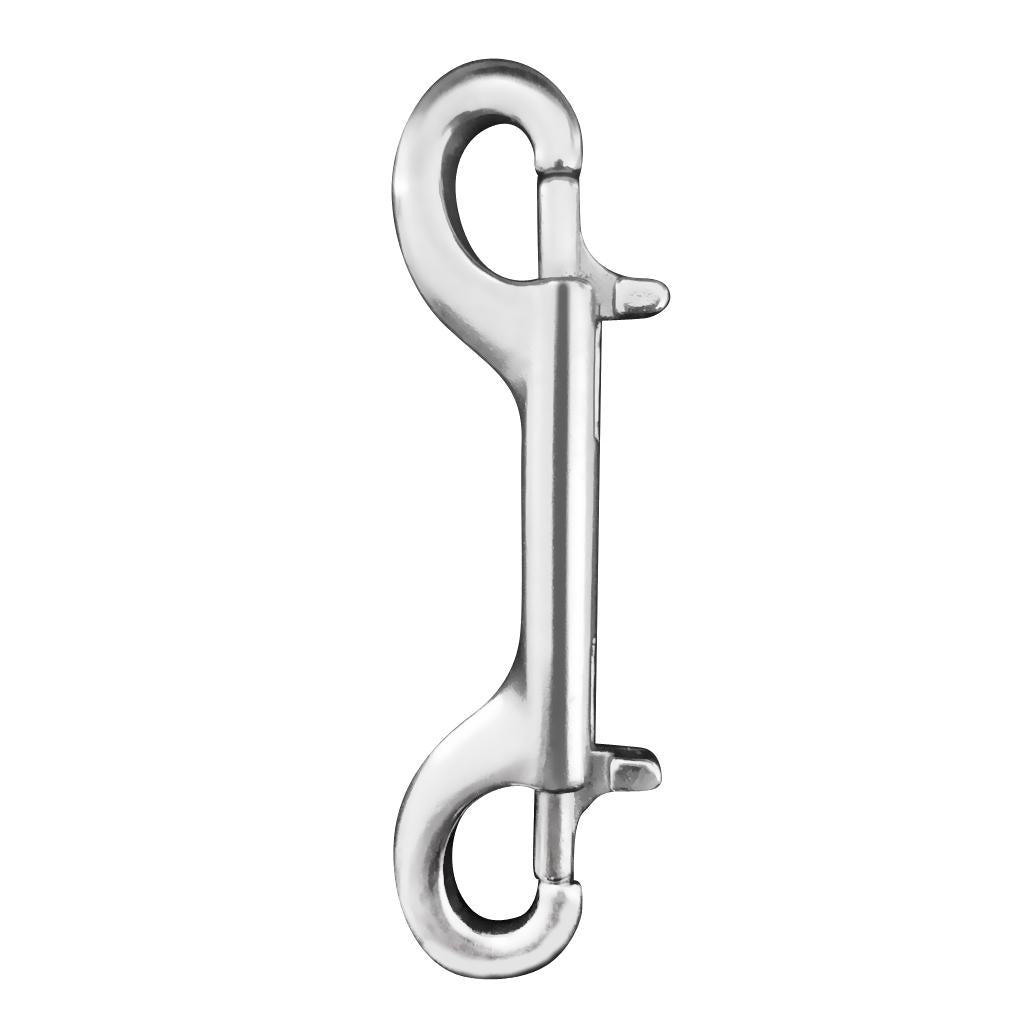 Stainless Steel Double End Bolt Snap Trigger Hook Bag Clip Key Chain 90mm