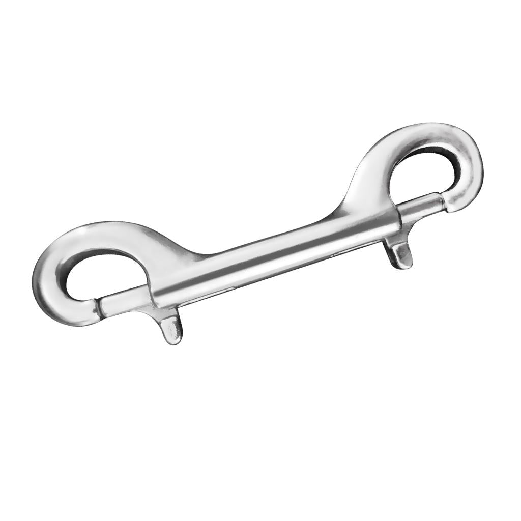 Stainless Steel Double End Bolt Snap Trigger Hook Bag Clip Key Chain 90mm