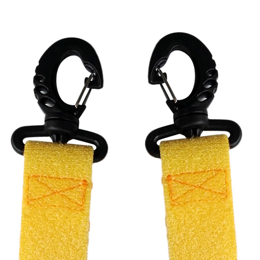 2 Pieces Kayak Paddle Clips Paddle Holder Paddle Keeper No Drilling Yellow