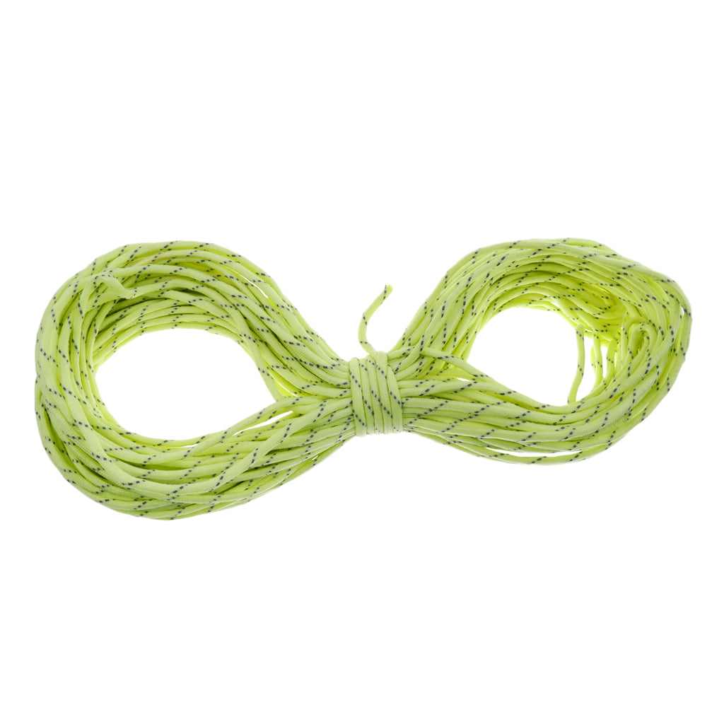 100FT 9 Core Strand Luminous Paracord Parachute Cord Reflective Rope Yellow