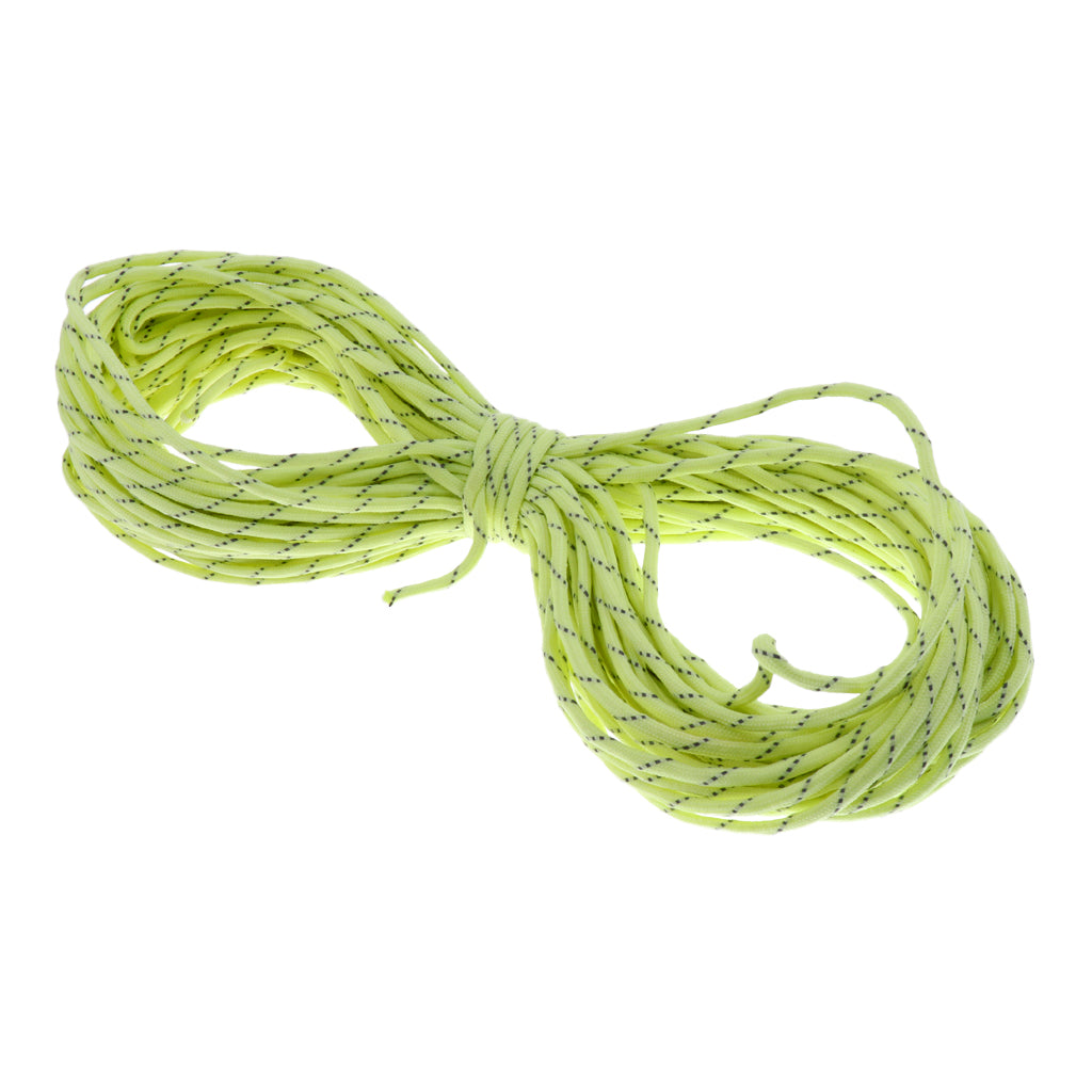100FT 9 Core Strand Luminous Paracord Parachute Cord Reflective Rope Yellow