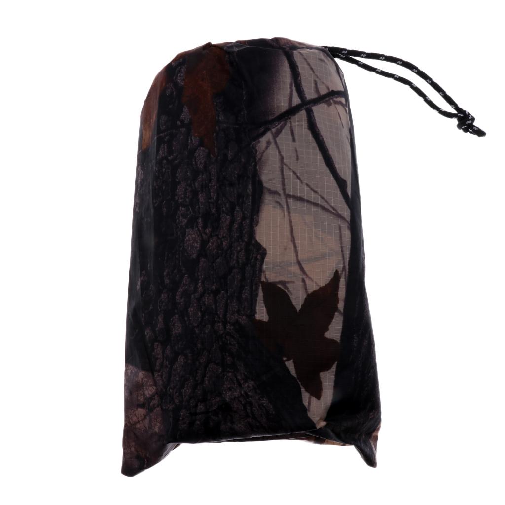 Outdoor 3in1 Raincoat Poncho Backpack Rain Cover Tent Mat Waterproof Maple