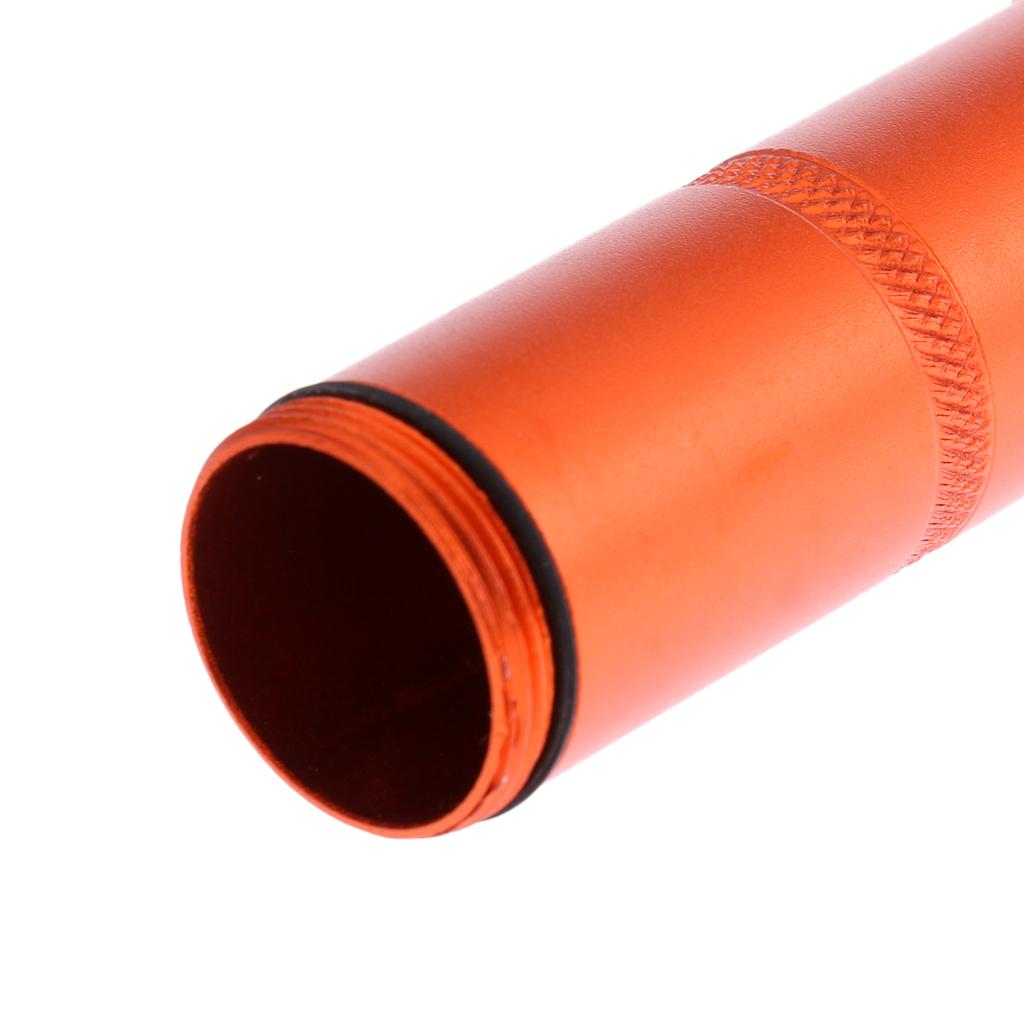 Aluminum Alloy Waterproof Capsule Holder Pill Case Bottle Container Orange