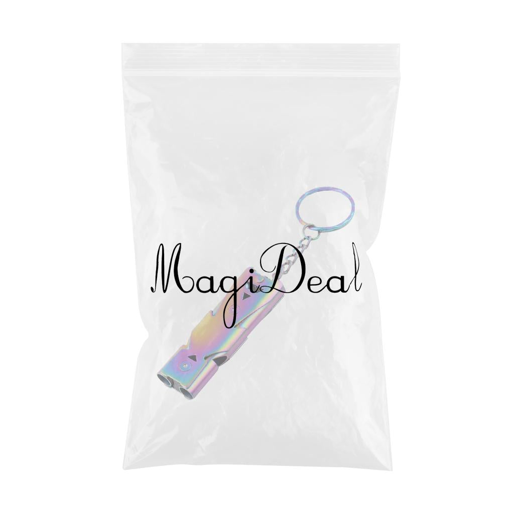 Double Pipe High Decibel Outdoor Camping Survival Emergency Whistle Colorful