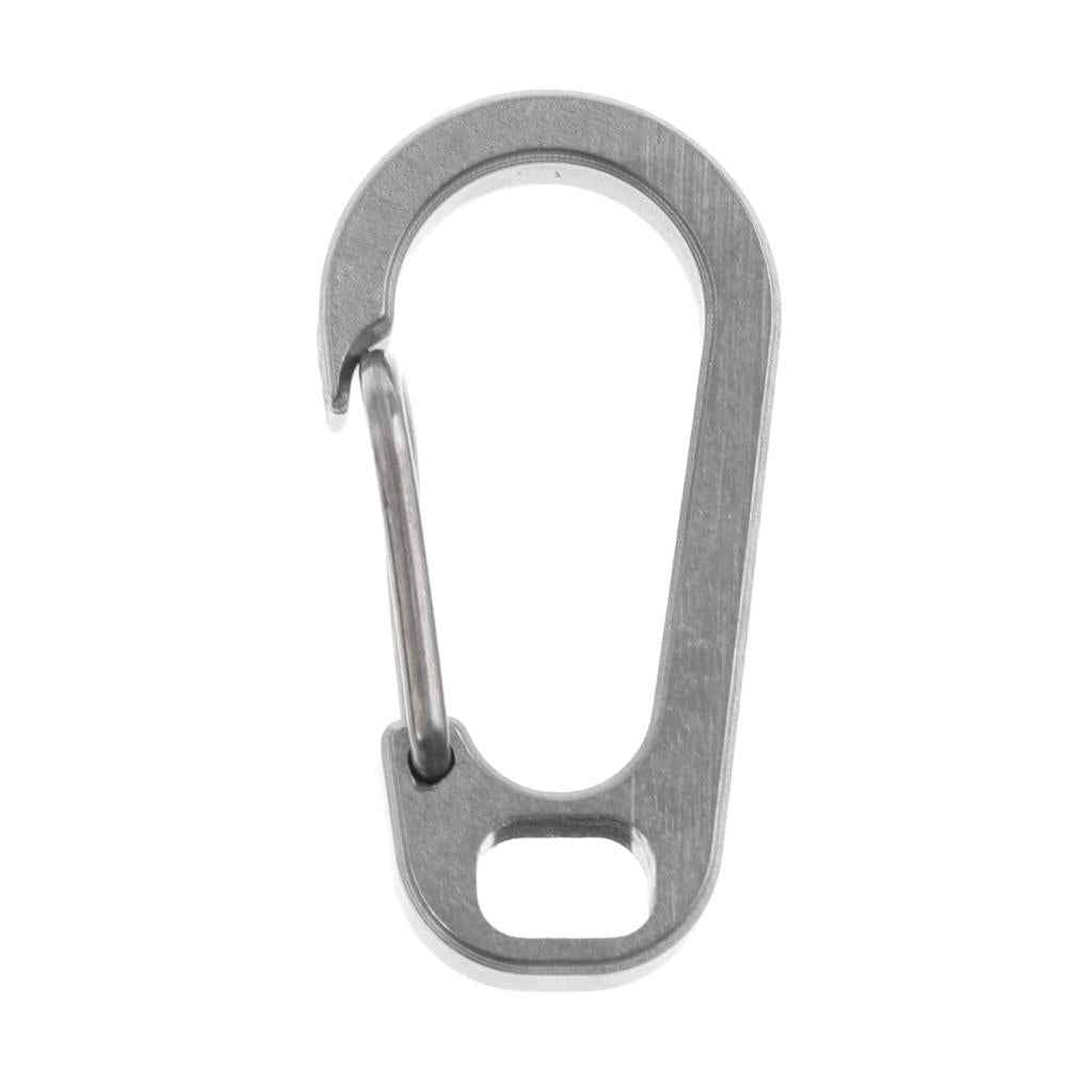 Titanium Alloy Carabiner Clip Keychain Quick Hook Buckle Outdoor Silver